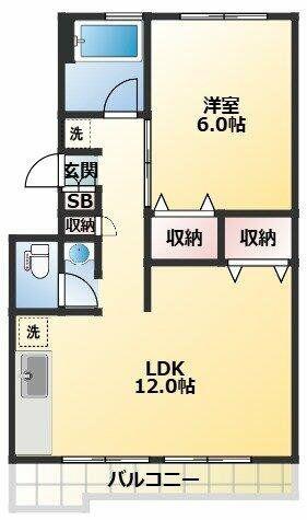 聖サンハイツ(1LDK/3階)の間取り写真
