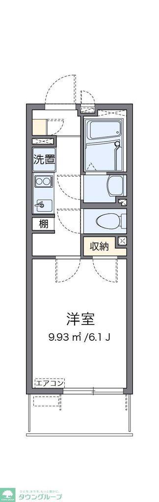 レオネクストVEGA(1K/2階)の間取り写真
