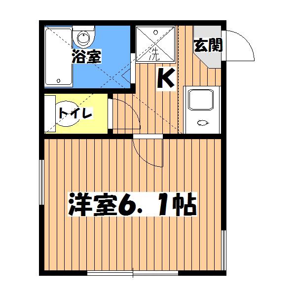 FELICE(1K/1階)の間取り写真