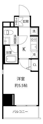 T S GARDEN東池袋(1K/7階)の間取り写真