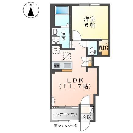 さくらいろ(1LDK/1階)の間取り写真