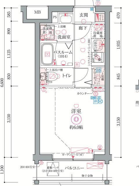 MAXIV新小岩(1K/2階)の間取り写真