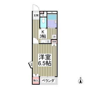 ジャストハイツA(1K/1階)の間取り写真