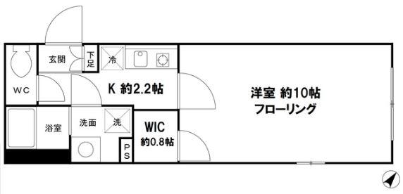 コンポジット駒込(1K/2階)の間取り写真