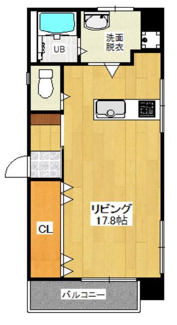 駅南第2ケイコービル(ワンルーム/5階)の間取り写真