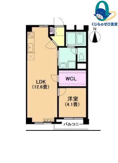 ソレイユ大曽根(2DK/3階)の間取り写真