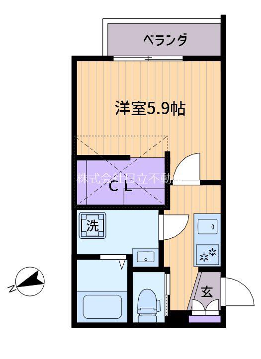 シャイニングマンション(1K/3階)の間取り写真