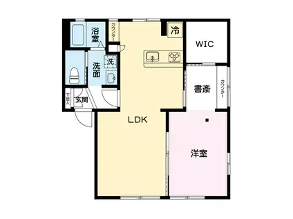 ベルフラワーB(1LDK/1階)の間取り写真