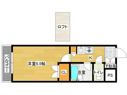 晴和ビル(1K/4階)の間取り写真