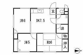 ハイム司(3DK/2階)の間取り写真