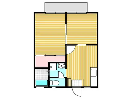 メゾン竜王A棟(2DK/2階)の間取り写真