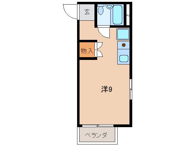 MARCH(ワンルーム/1階)の間取り写真