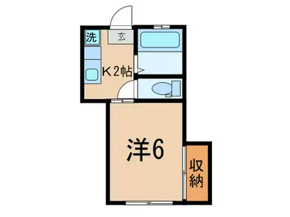梅田ハイツ(1K/1階)の間取り写真