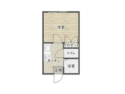 ピアネス三千刈(1K/1階)の間取り写真