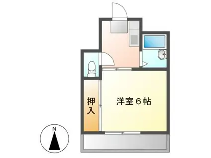 小川マンション(1K/3階)の間取り写真
