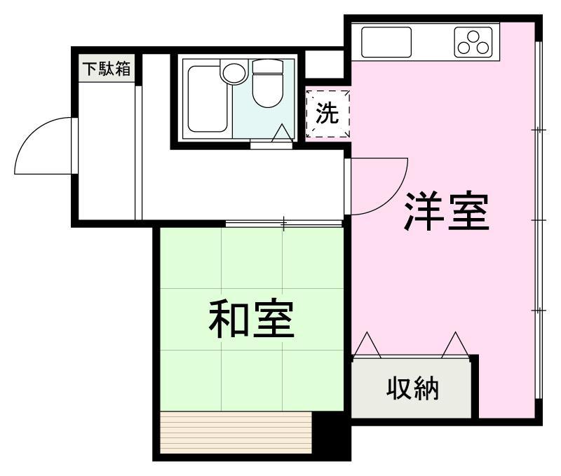 ONEBY1(1DK/3階)の間取り写真