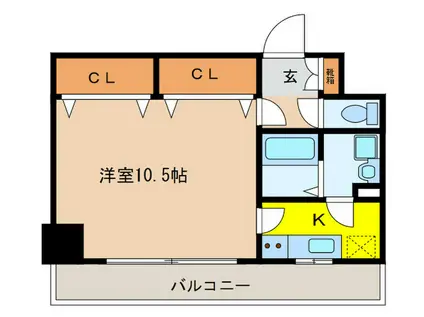 コンフォート松軒(1K/3階)の間取り写真