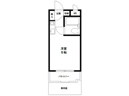 モナークマンション阿佐ヶ谷(ワンルーム/1階)の間取り写真