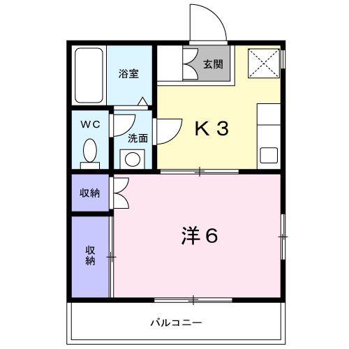 アクシス21(1K/3階)の間取り写真