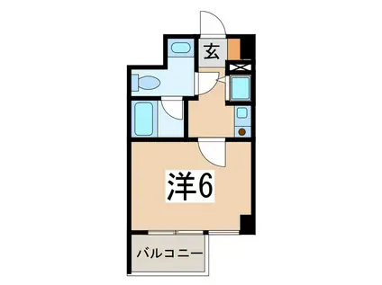 キャッスルマンション会津若松(1K/3階)の間取り写真