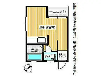 ODAハイツ(ワンルーム/1階)の間取り写真