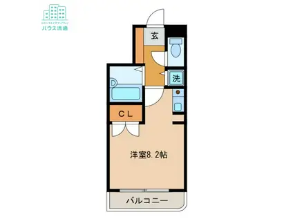 ダイアパレス玉園(ワンルーム/2階)の間取り写真