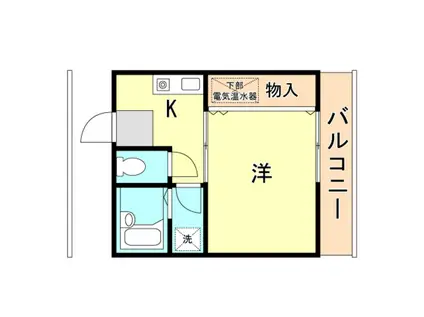 ハイツフェイバリット(1K/2階)の間取り写真