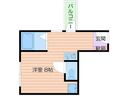 アルディア関大前(1K/3階)の間取り写真