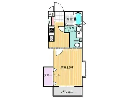 ミオ スタンザ(1K/4階)の間取り写真