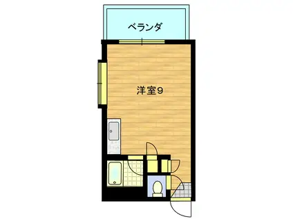 アイリス下荒田(ワンルーム/2階)の間取り写真