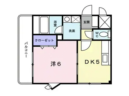 トリニティーグレース(1DK/3階)の間取り写真