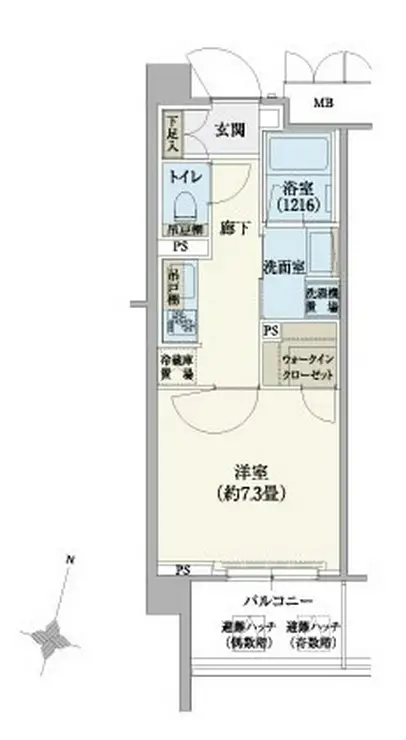 リージア経堂テラスガーデン 5階階 間取り