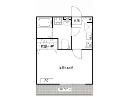 MQUARTO柏III(1K/3階)の間取り写真
