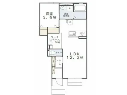アリエッタ赤坂(1SLDK/1階)の間取り写真