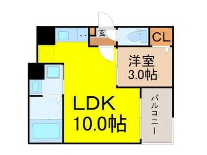 JACK ODAKAVIII(1LDK/2階)の間取り写真
