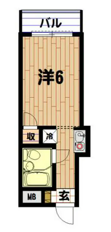 スカイコート品川第2 4階階 間取り