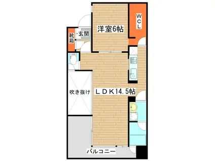 フラッツ・ジャスミン(1LDK/3階)の間取り写真