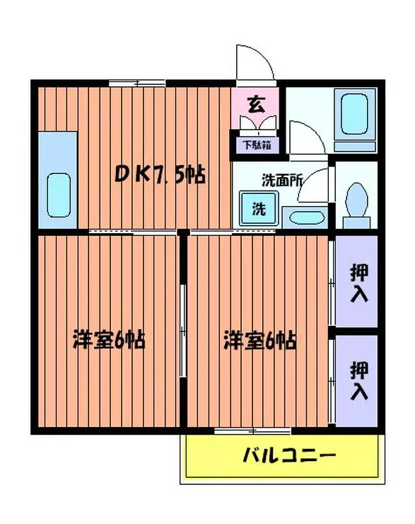 サンハイツ 2階階 間取り