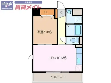 塔世西裏MSビル(1LDK/4階)の間取り写真