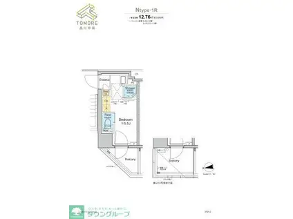 TOMORE品川中延(ワンルーム/3階)の間取り写真