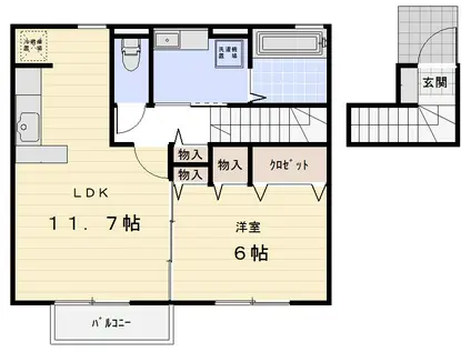 グラン ヴェルジュ(1LDK/2階)の間取り写真