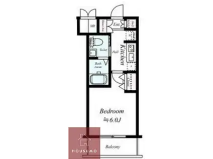 エステムコート新大阪VIII レヴォリス(1K/2階)の間取り写真