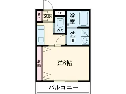 SOURIRE安芸中野駅前(1K/3階)の間取り写真