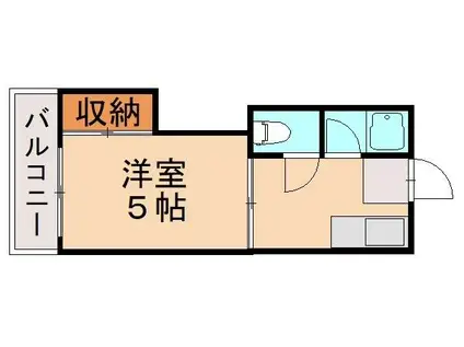 フルハウス(1K/2階)の間取り写真