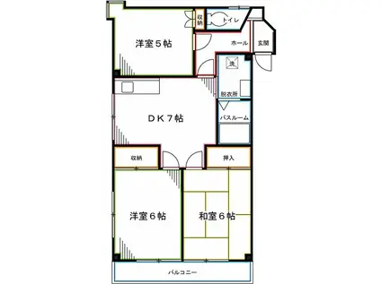 KLEE HEIM(3DK/3階)の間取り写真