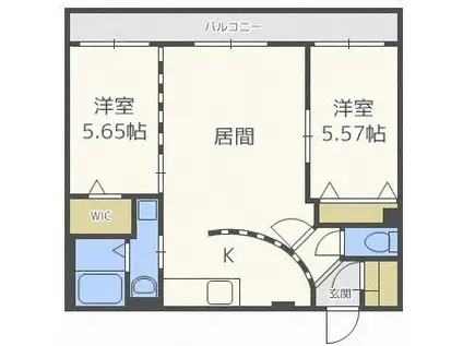ガーデンテラス24(2LDK/4階)の間取り写真