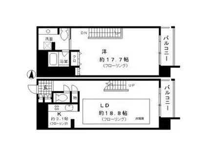 レジディア東桜II(1LDK/11階)の間取り写真