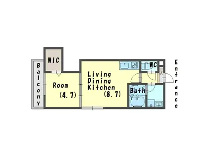 フォノン高石高師浜(1LDK/2階)の間取り写真