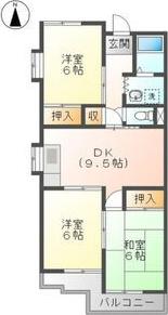 みどり坂ハイツ(3DK/2階)の間取り写真