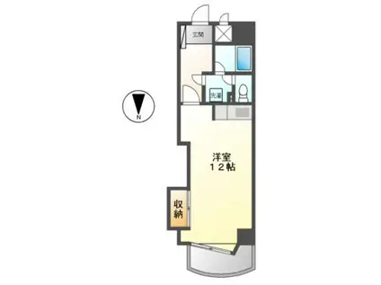 秋月ハイツ(ワンルーム/4階)の間取り写真